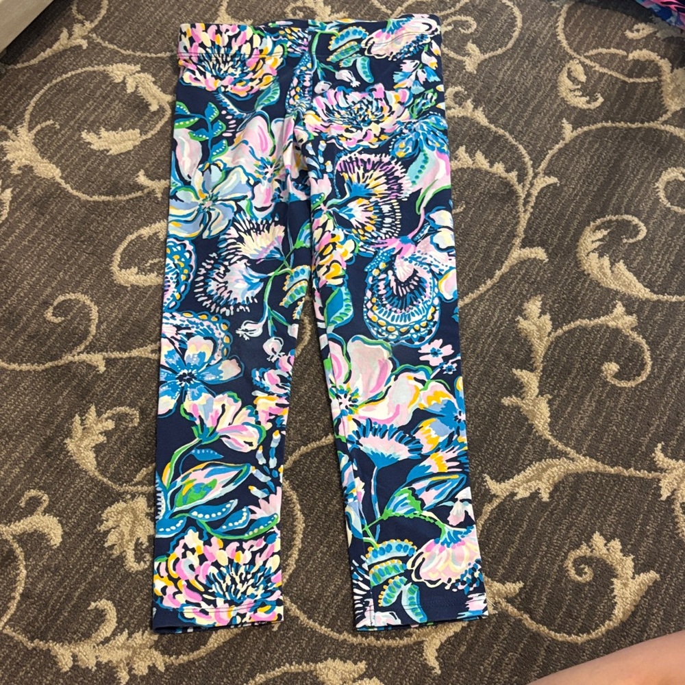 Lilly Pulitzer Floral Print Kids Leggings